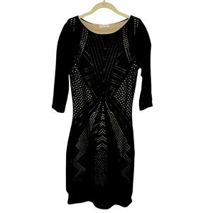 EUC Women’s Calvin Klein Back & Tan Bodycon Sheath Dress Size M (Medium)